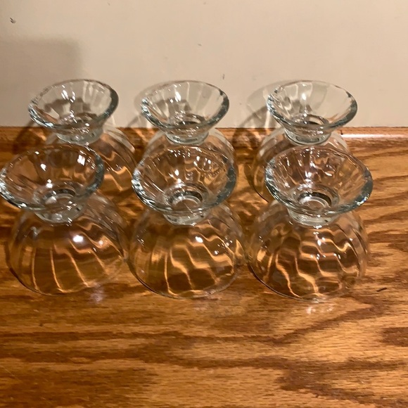 Libbey Other - Set of 6 Dessert Dishes Footed Supreme Bowl - Glass, Clear